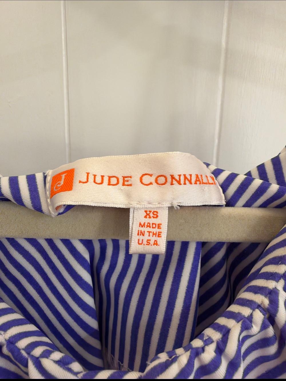 Jude Connally Blue and White Striped Halter Maxi Dress - Picture 2 of 3